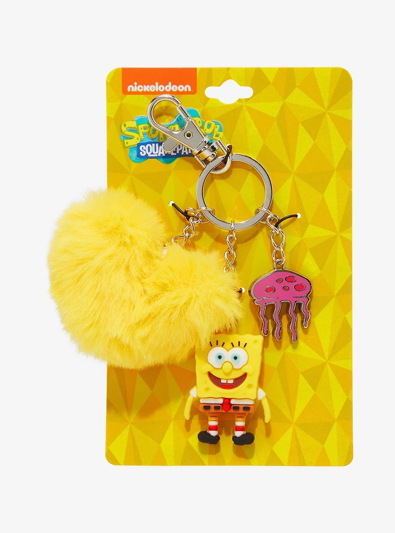 SpongeBob SquarePants Pom Pom 3D Multi-Charm Keychain