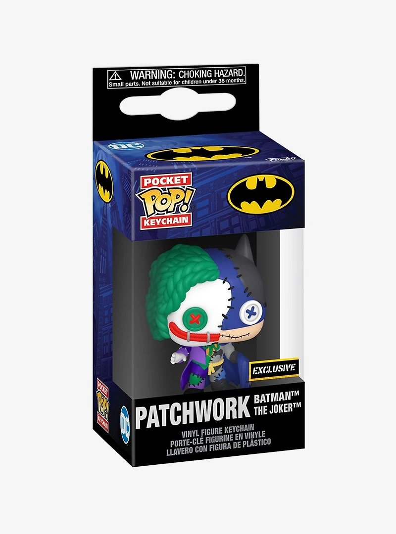 Funko Pocket Pop! DC Comics Batman Patchwork Batman & The Joker Keychain — BoxLunch Exclusive