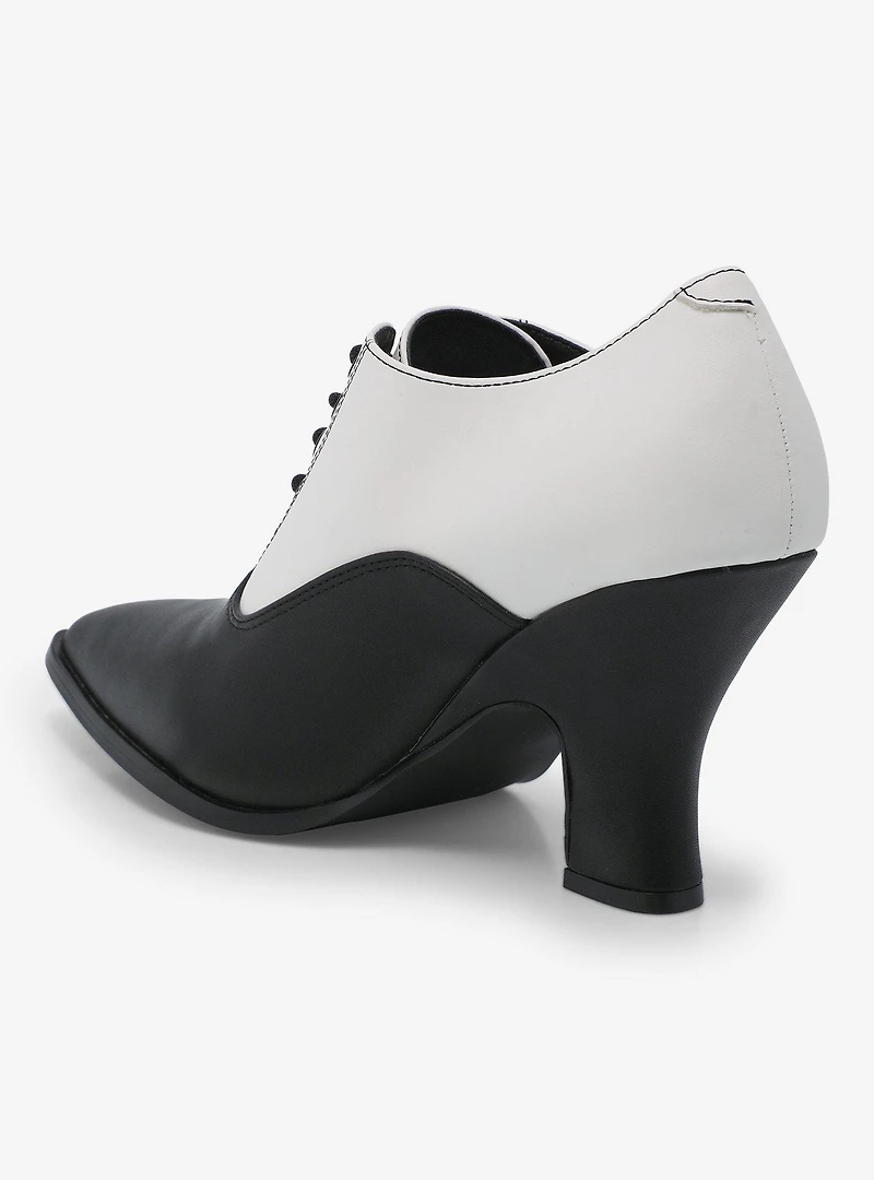 Strange Cvlt Black & White Two-Tone Victoria Heels