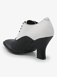 Strange Cvlt Black & White Two-Tone Victoria Heels