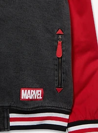 Marvel Spider-Man Miles Morales Denim Varsity Jacket - BoxLunch Exclusive