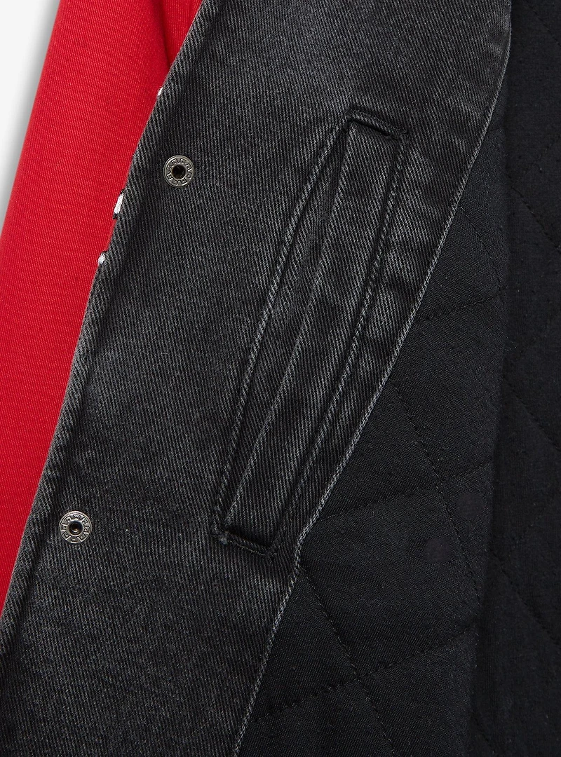 Marvel Spider-Man Miles Morales Denim Varsity Jacket - BoxLunch Exclusive