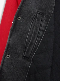Marvel Spider-Man Miles Morales Denim Varsity Jacket - BoxLunch Exclusive