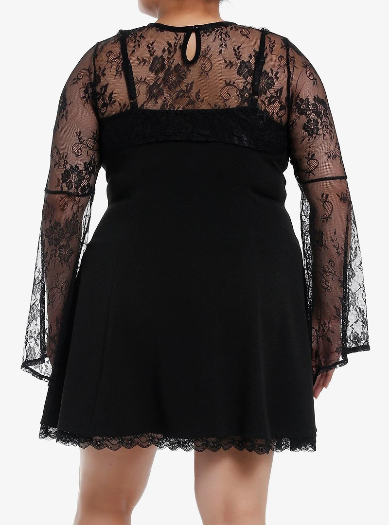 Cosmic Aura Lace Crop Bolero Shrug Twofer Cami Dress Plus Size