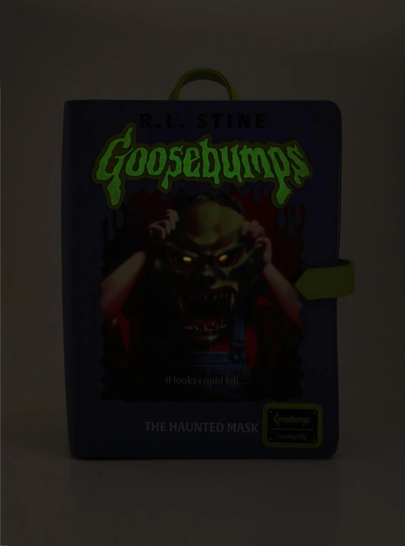 Loungefly Goosebumps The Haunted Mask Book Glow-in-the-Dark Figural Mini Backpack