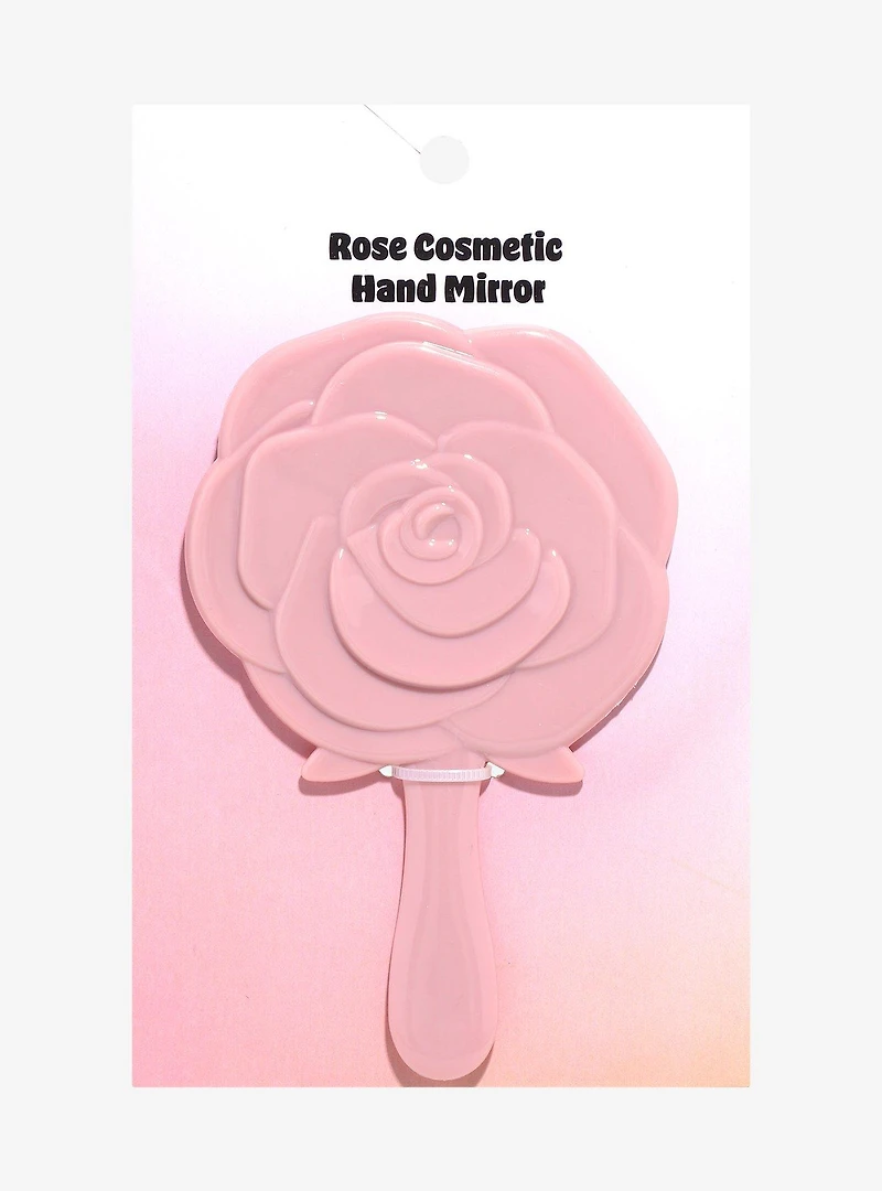 Pink Rose Hand Mirror