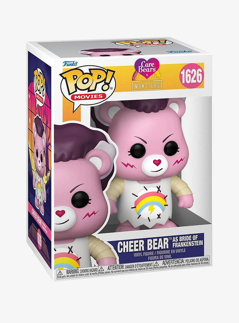 Funko Pop! Movies Care Bears x Universal Monsters Cheer Bear as Bride of Frankenstein Vinyl Figure