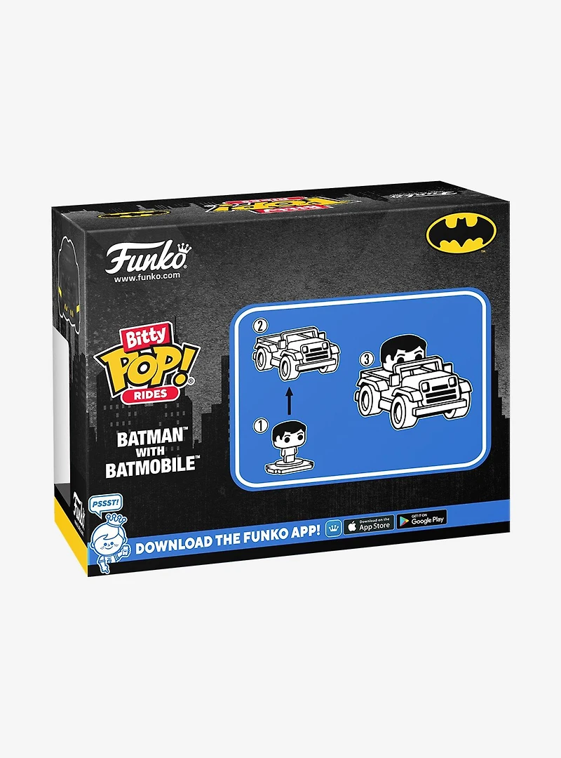Funko Bitty Pop! Rides DC Comics Batman with Batmobile Vinyl Figure Set