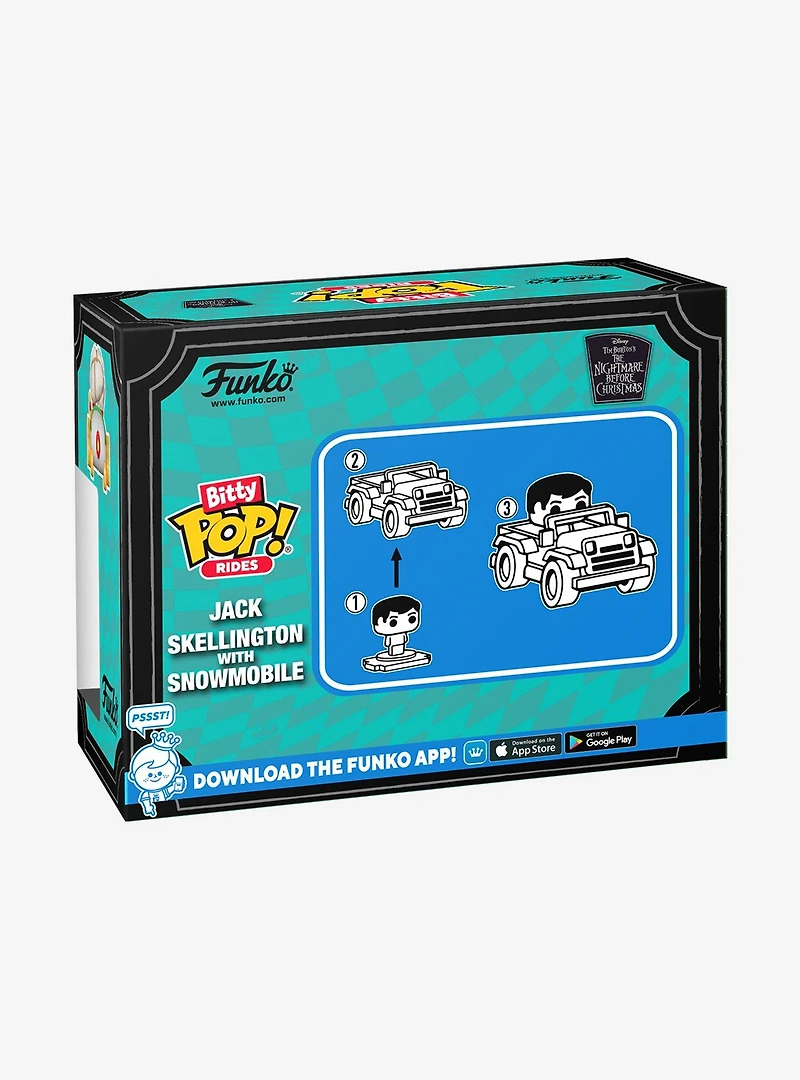 Funko Bitty Pop! Rides Jack Skellington with Snowmobile Vinyl Figure Set