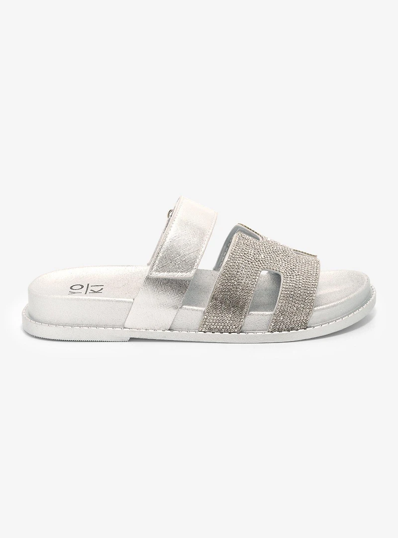 Yoki Silver Bling Slides
