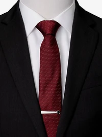 Silver and Onyx "I Love You" Tie Bar