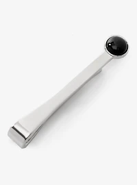 Silver and Onyx "I Love You" Tie Bar
