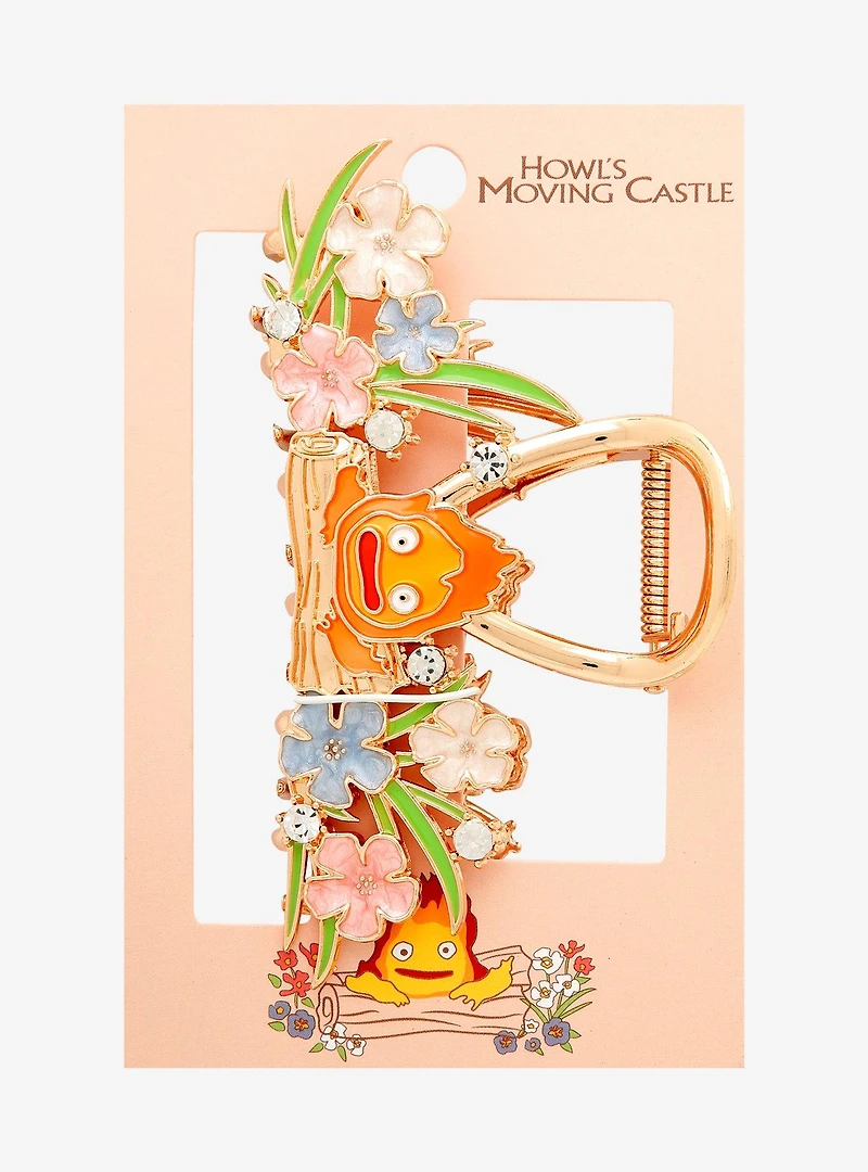 Studio Ghibli Howl's Moving Castle Calcifer Floral Claw Clip - BoxLunch Exclusive