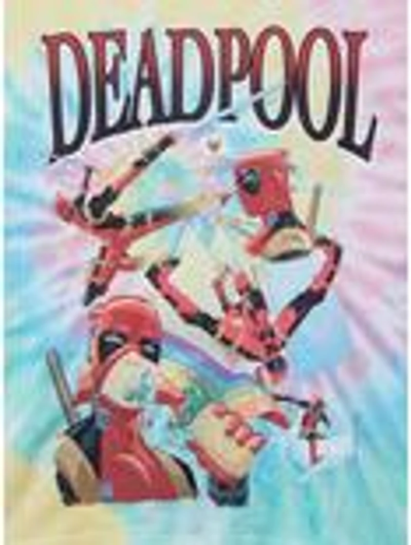 Marvel Deadpool Multi-Pose Tie-Dye Women's T-Shirt - BoxLunch Exclusive