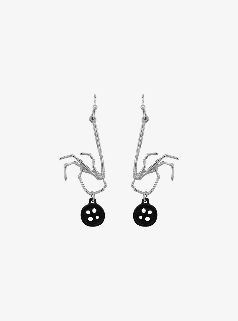 Coraline Beldam Hand Button Earrings