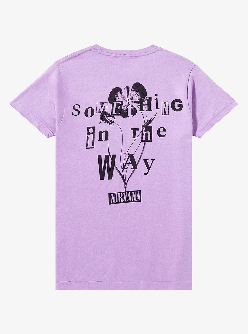 Nirvana Something In The Way Purple Boyfriend Fit Girls T-Shirt