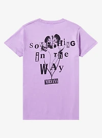 Nirvana Something In The Way Purple Boyfriend Fit Girls T-Shirt