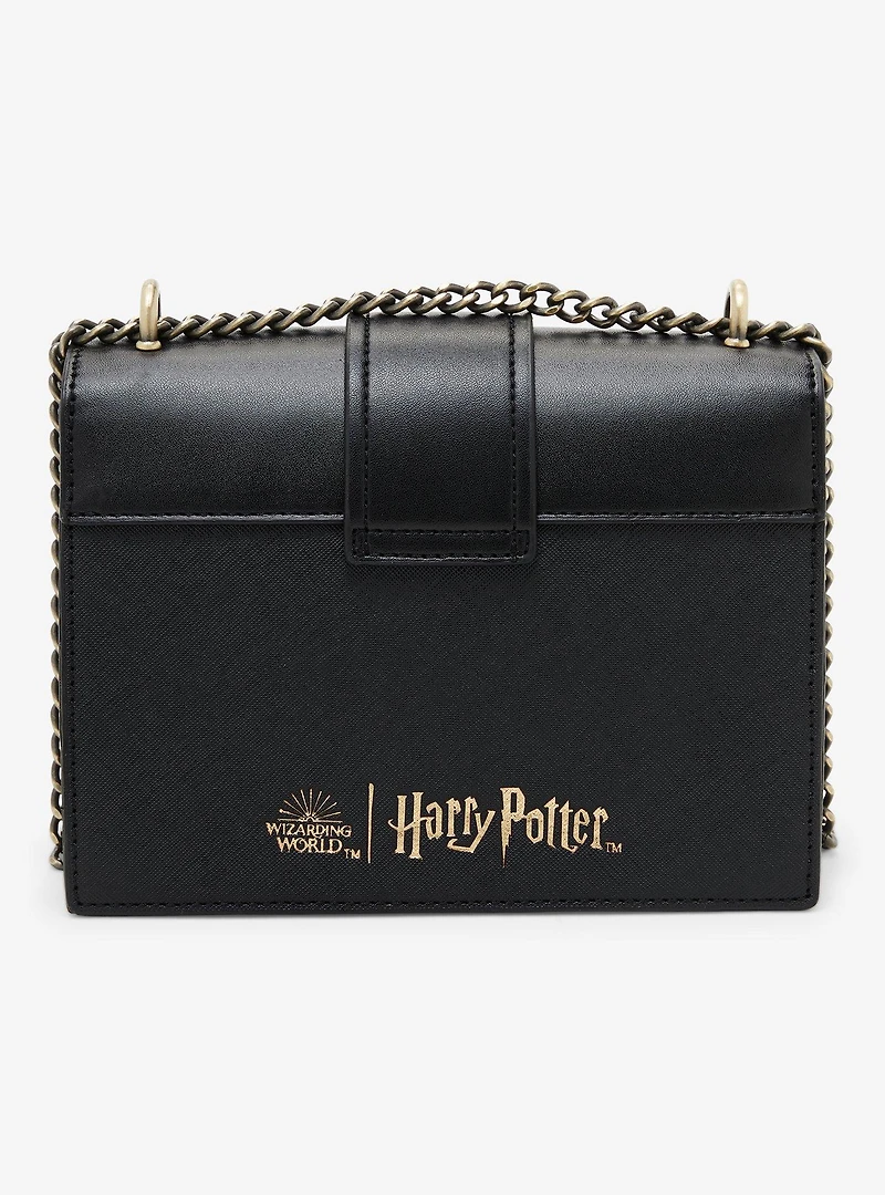 Harry Potter Floral Deathly Hallows Crossbody Bag - BoxLunch Exclusive