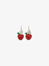 Thorn & Fable Red Apple Drop Earrings