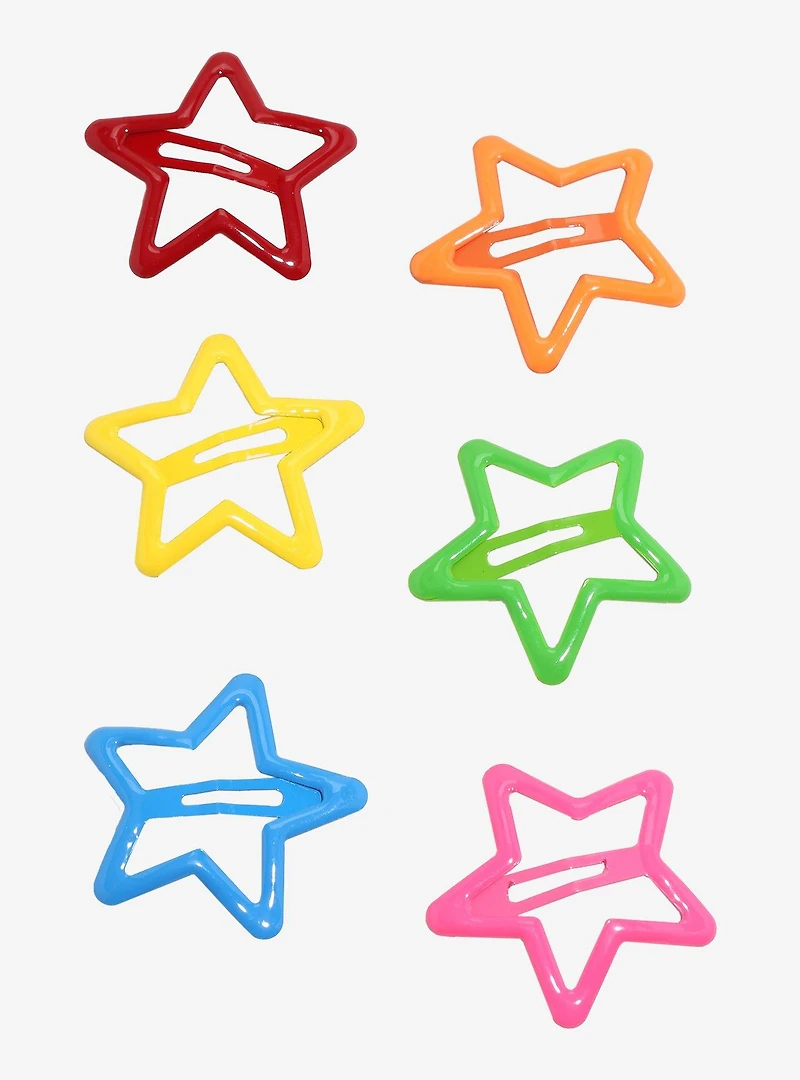 Sweet Society Colorful Star Hair Clip Set