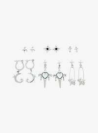 Social Collision Star Drip Moon Earring Set
