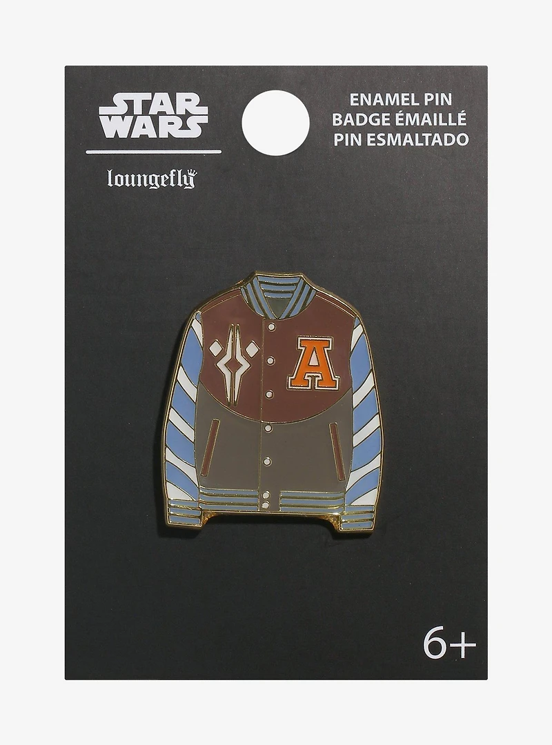 Loungefly Star Wars Ahsoka Tano Varsity Jacket Enamel Pin - BoxLunch Exclusive