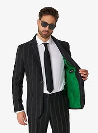 Oversized Pinstripe Black Suit
