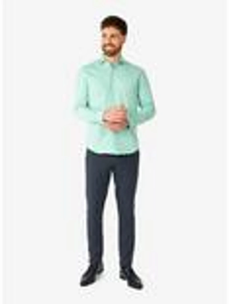 Magic Mint Long Sleeve Button-Up Shirt
