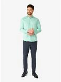 Magic Mint Long Sleeve Button-Up Shirt
