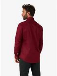 Blazing Burgundy Long Sleeve Button-Up Shirt