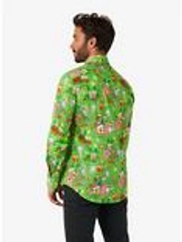 SpongeBob SquarePants Christmas Long Sleeve Button-Up Shirt