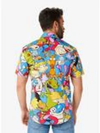 Nickelodeon Cartoons Short Sleeve Button-Up Shirt