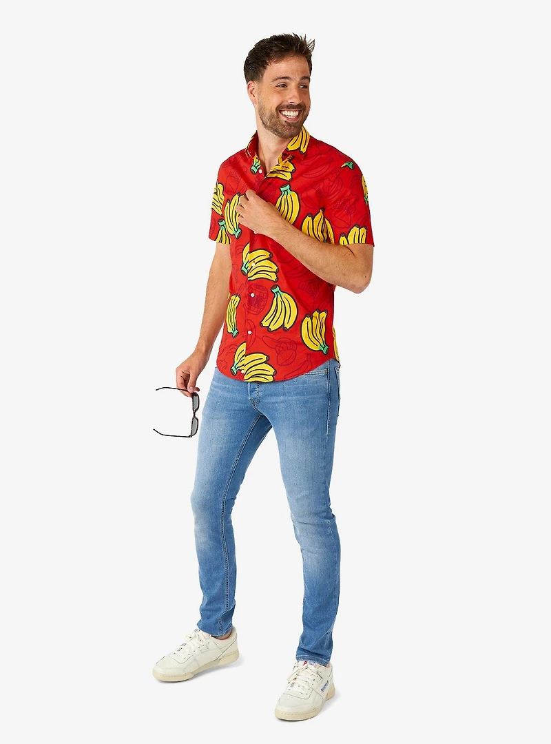 Donkey Kong Short Sleeve Button-Up Shirt