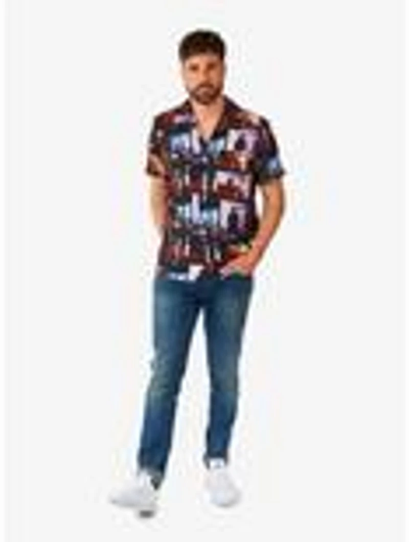 A Nightmare On Elm street Short Sleeve Button-Up Shirt