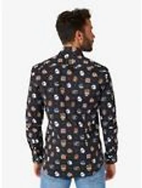Super Mario Bad Guys Long Sleeve Button-Up Shirt