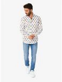 Pokemon Pixel Long Sleeve Button-Up Shirt