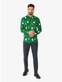 Festivity Green Long Sleeve Button-Up Shirt