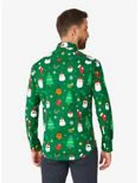 Festivity Green Long Sleeve Button-Up Shirt