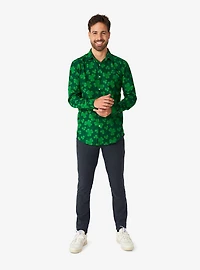 St. Pats Green Long Sleeve Button-Up Shirt