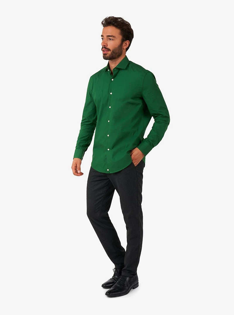 Glorious Green Long Sleeve Button-Up Shirt