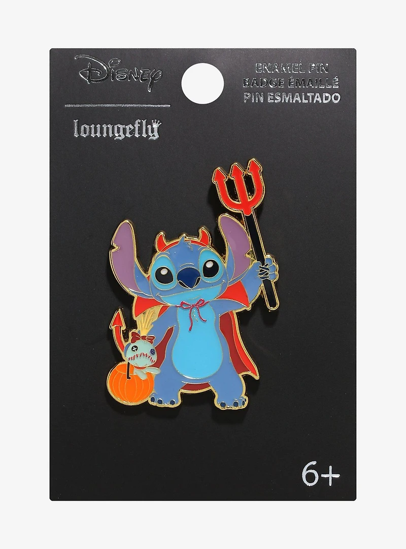 Loungefly Disney Lilo & Stitch Devil Stitch Pearlescent Enamel Pin — BoxLunch Exclusive