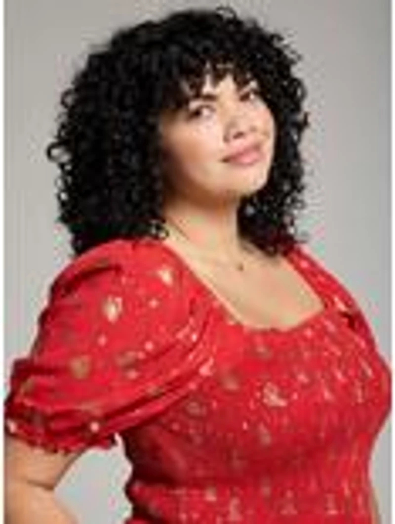 Studio Ghibli Howl's Moving Castle Calcifer & Stars Allover Print Plus Smock Dress - BoxLunch Exclusive