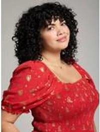 Studio Ghibli Howl's Moving Castle Calcifer & Stars Allover Print Plus Smock Dress - BoxLunch Exclusive