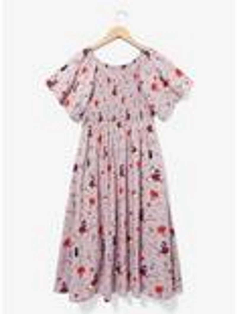 Studio Ghibli Kiki's Delivery Service Floral Kiki Allover Print Smocked Midi Dress — BoxLunch Exclusive