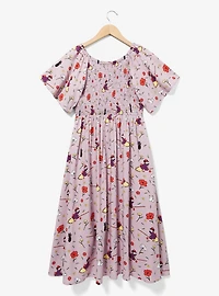 Studio Ghibli Kiki's Delivery Service Floral Kiki Allover Print Smocked Midi Dress — BoxLunch Exclusive