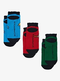 The Powerpuff Girls Rowdyruff Boys No-Show Socks 3 Pair