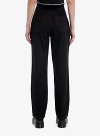 Black & Red Swirl Star Skater Pants