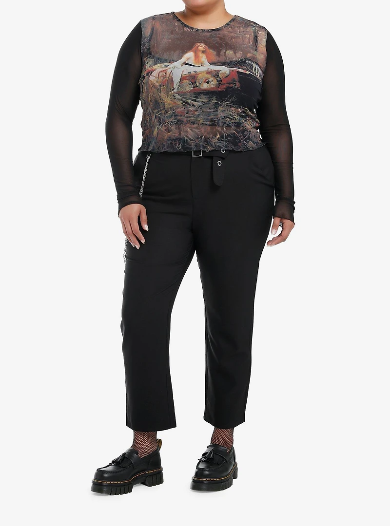 The Lady Of Shalott Mesh Girls Twofer Long-Sleeve Top Plus Size