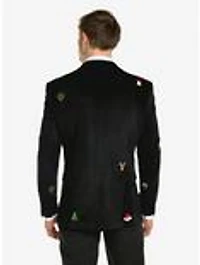 Christmas Icons Black Blazer