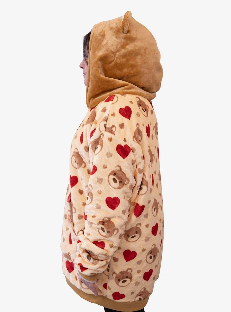 Plushible 2-in-1 Teddy Hearts Snugible